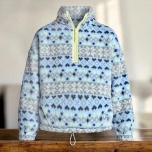 No Boundaries Women’s Girls Plush Half-Zip Pullover Size XXS NWT